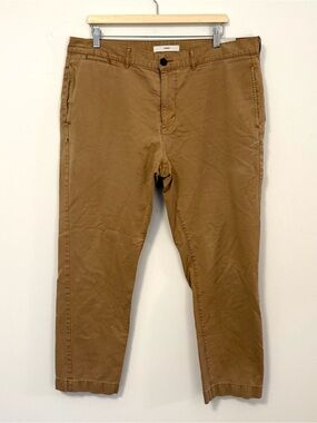 Billy Reid Men’s Leonard Chino Distressed Tan Pants $145 MSRP – 38 x 29